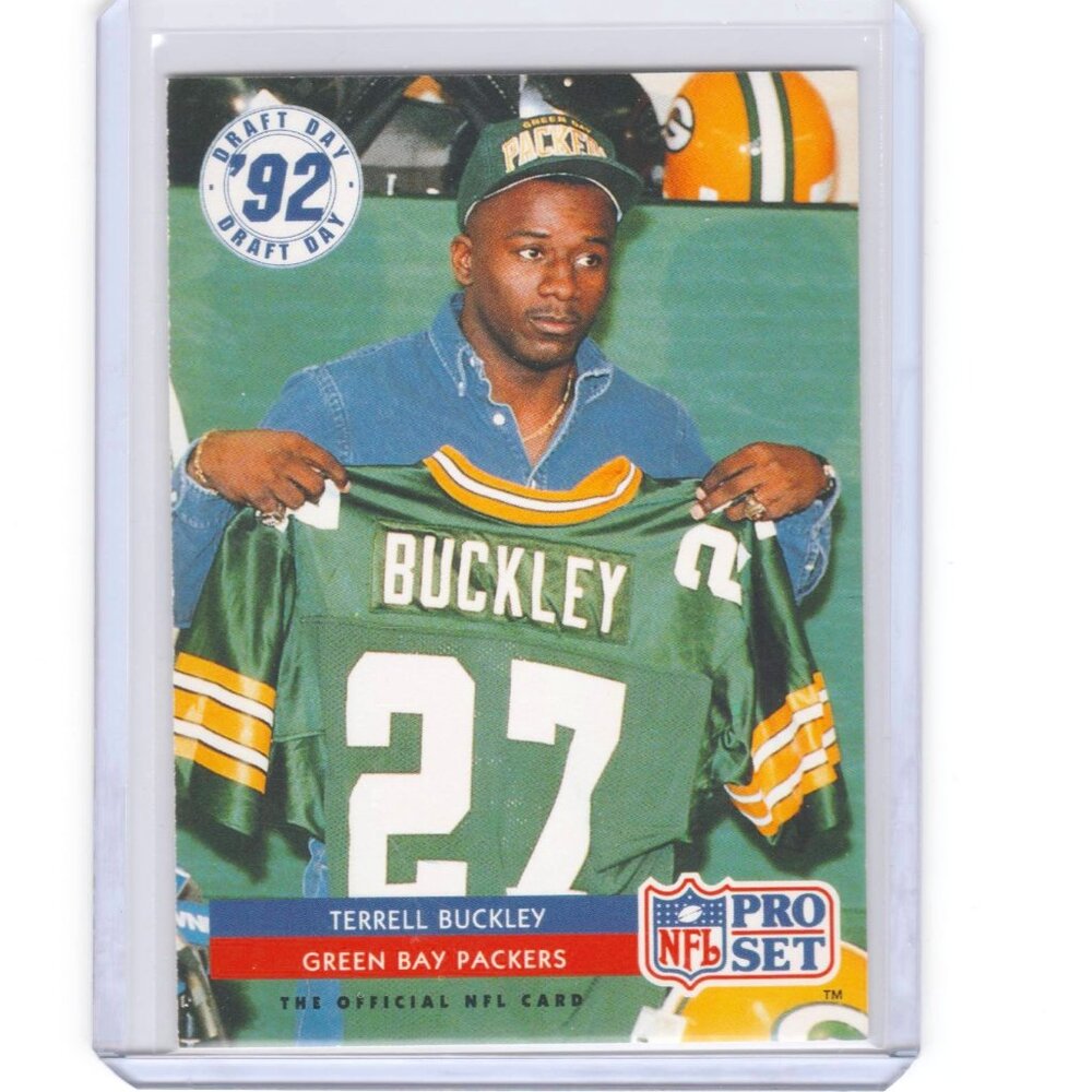 Terrell Buckley Draft Day Rookie Card Green Bay Packers HOF Mississippi Coach !!